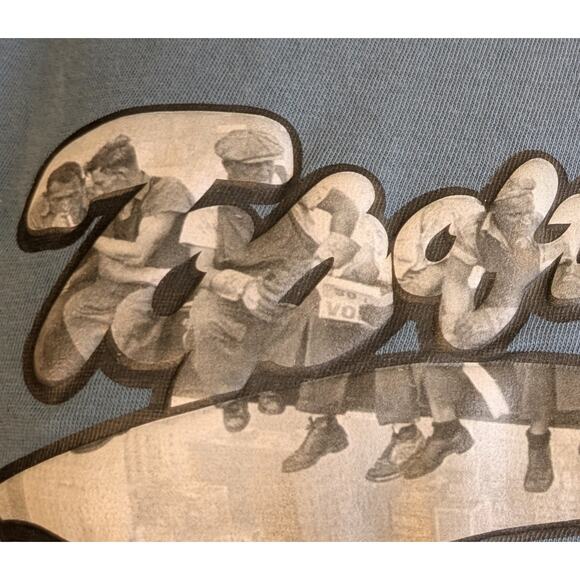 Top Of The Rock Womens Tee Shirt Large Blue NY Mob Swoosh Graphic Cotton NEW - Picture 3 of 12